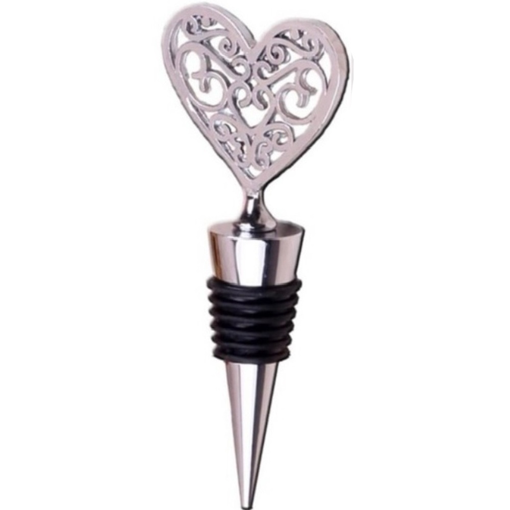 Wine Stopper, Cute Heart Shape, Reusable Wine and Beverage Stopper